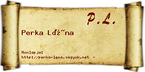 Perka Léna névjegykártya